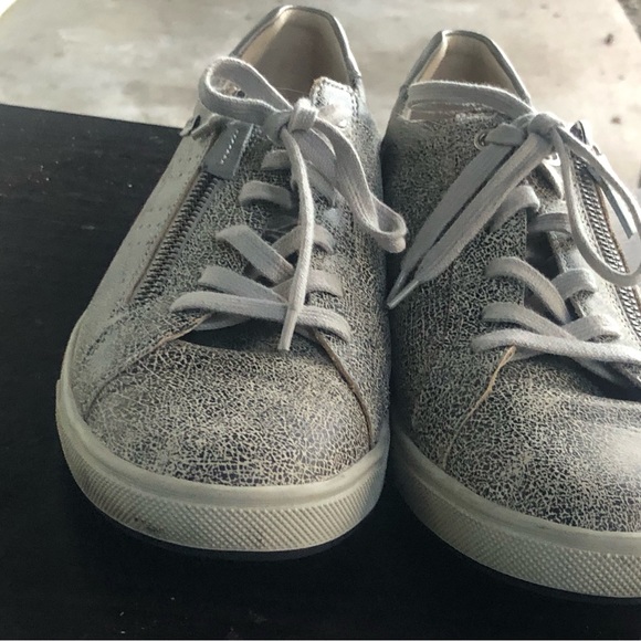 Mephisto Monia Womens Black Gray Leather  Lace-Up Low-Top Zip Sneakers Size 8 - Picture 2 of 14